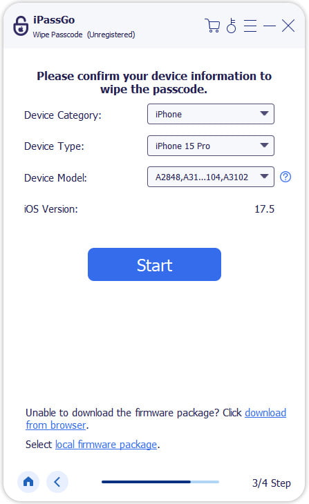 Firmware-csomag letöltése