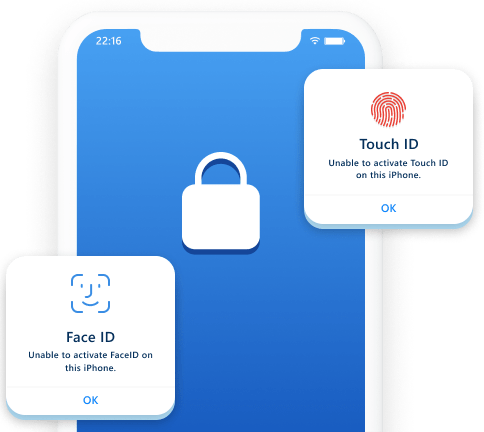 Face Touch ID virker ikke