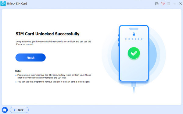 Pomyślnie odblokowano kartę SIM