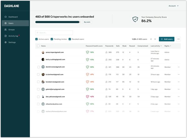 מנהל הסיסמאות של Dashlane