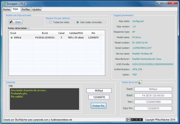 Dumpper WiFi password