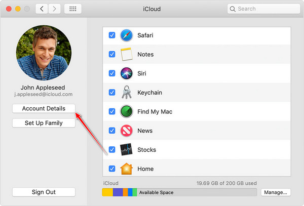 Данные учетной записи Мохаве