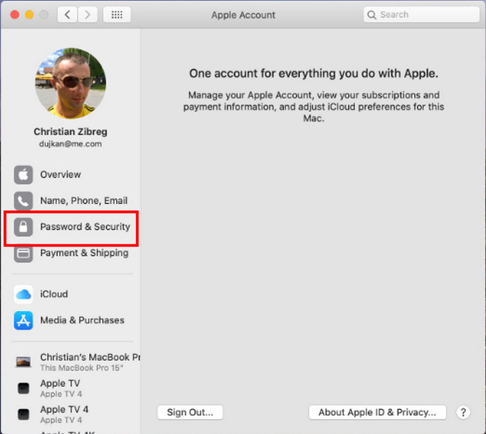 Безопасность паролей Catalina
