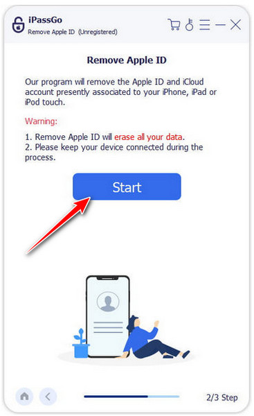 Удалить Apple ID Start