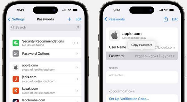 Trova la password di iCloud nelle vecchie versioni