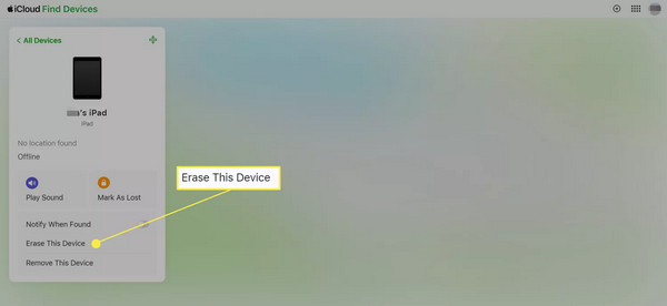 Vymazat toto zařízení iPad