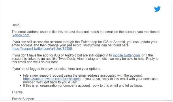 Twitter Login issue