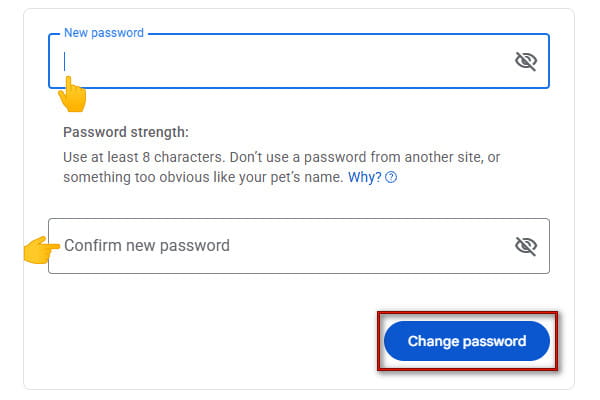 Enter New YouTube Password