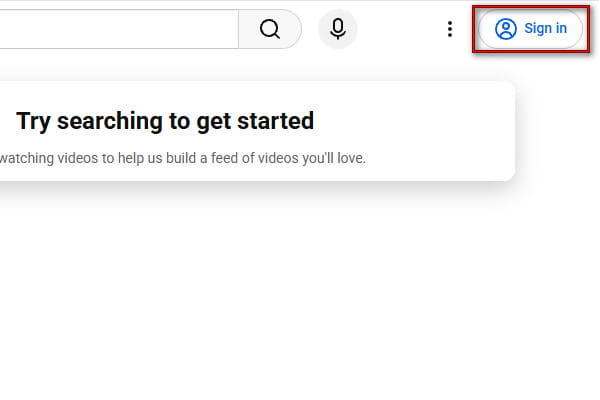 Go to YouTube Sign In