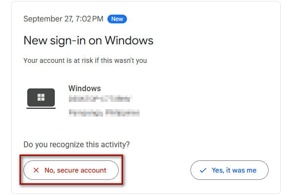 Secure Google Account