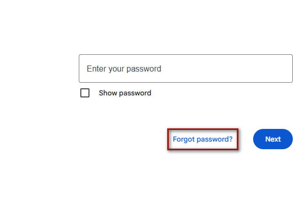 Select Forgot Password