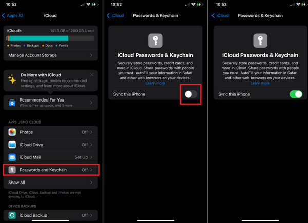 Ketuk Tombol Kata Sandi dan Keychain