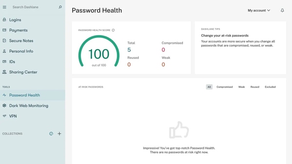 Password Health（パスワードの健全性）