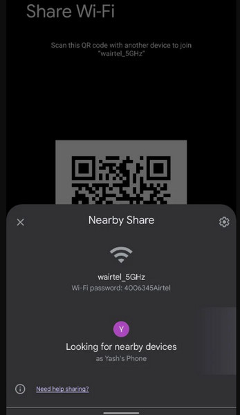 分享附近的安卓设备