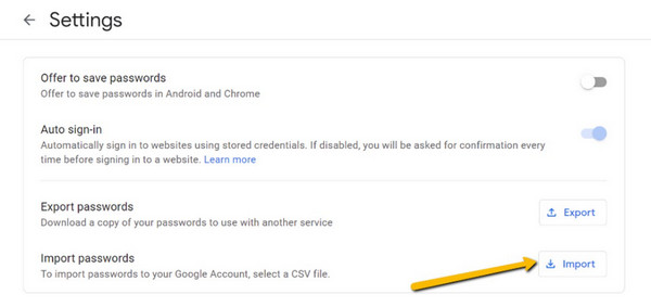 导入 iOS 密码 Android