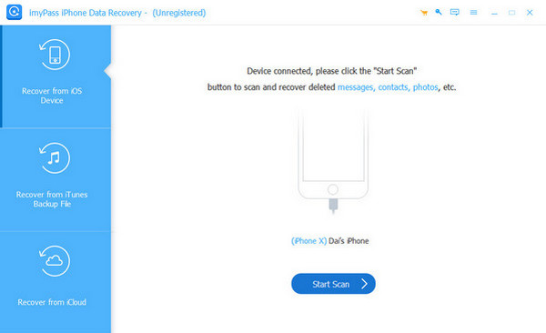 Interfaccia di imyPass iPhone Data Recovery