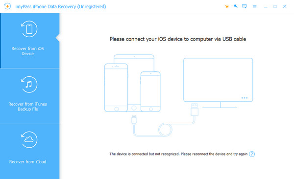 imyPass iPhone Data Recoveryのインターフェース