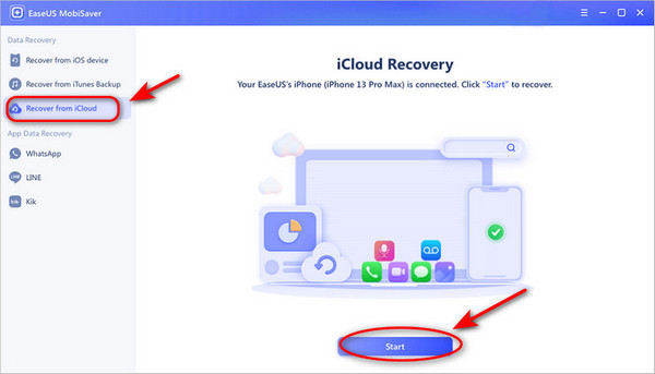 Choose Recover From iCloud