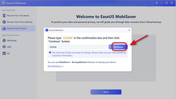 Confirm And Click Continue