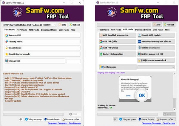 SamFw-työkalu Androidin FRP-ohitukselle