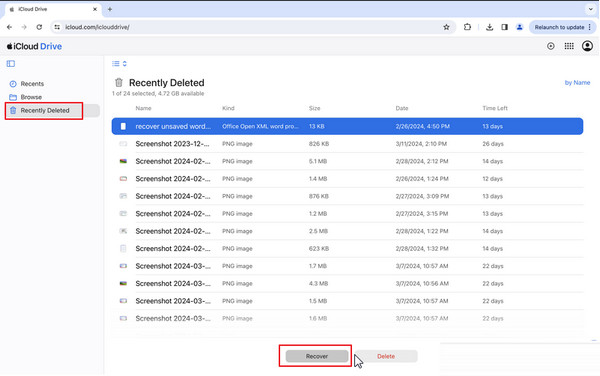 Восстановить iCloud Drive
