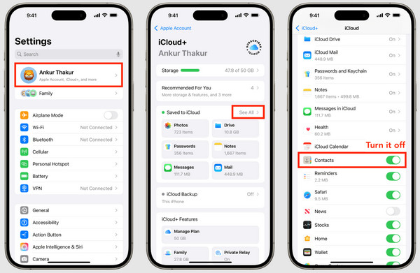 Cadangan Kontak Dinonaktifkan