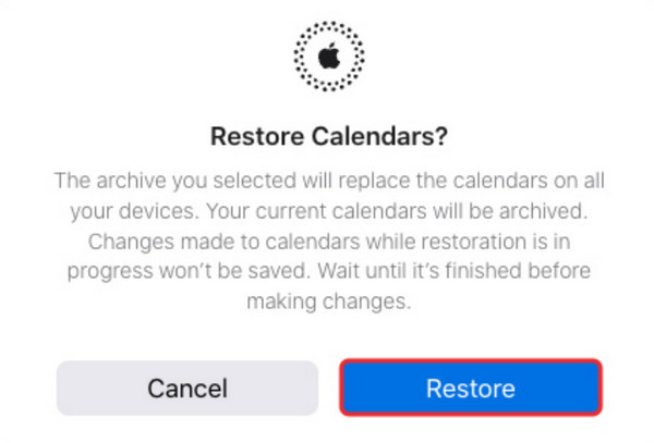 تقويم استرداد iCloud