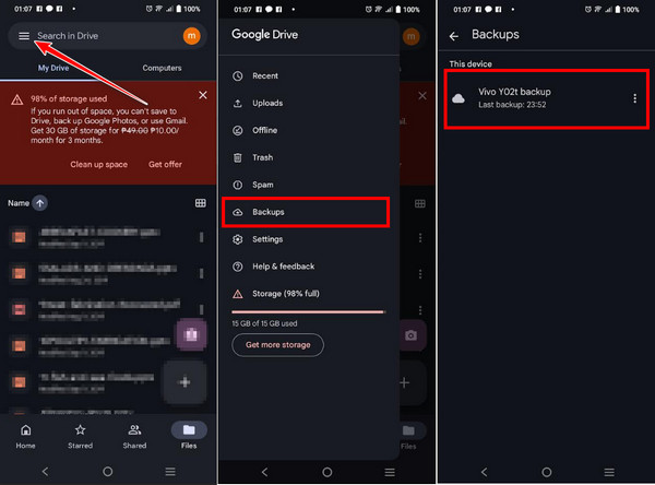 Резервное копирование на Google Диск