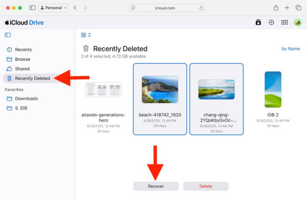 กู้คืนภาพถ่ายจาก iCloud