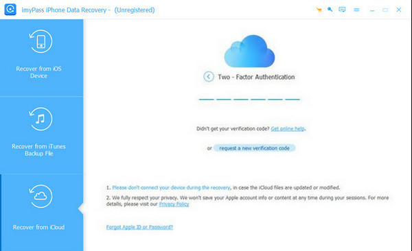 Enter Two Factor Authentication Code
