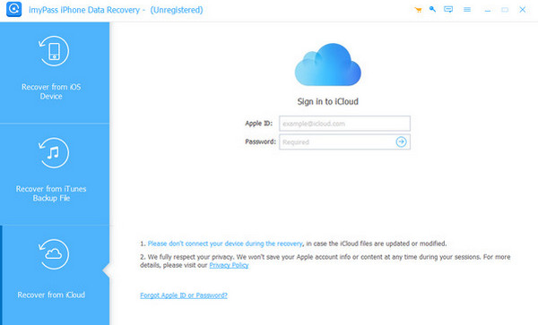 Sign In to iCloud Account