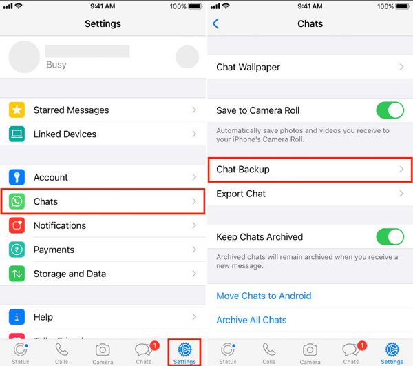 Резервное копирование чата IOS
