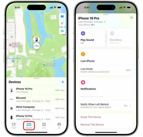 Restore iPhone Find My