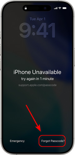 Klepněte na možnost Zapomněli jste kód