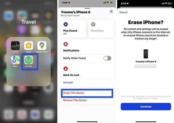 Восстановить iPhone (Найти iPhone)