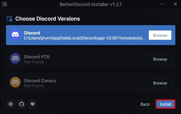 Choose Discord Version
