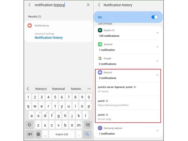 Discord Notification History