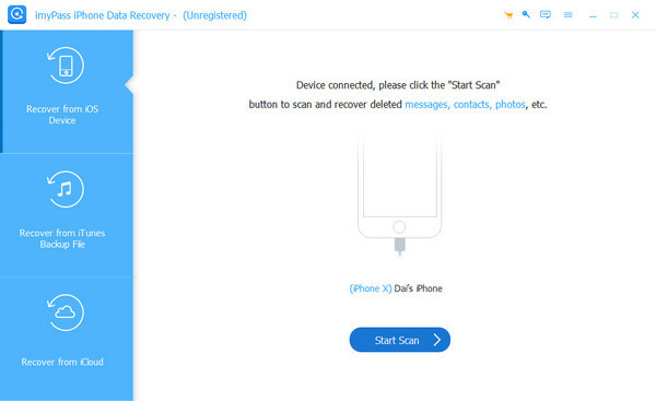 Zvolit možnost Obnovit z zařízení iOS