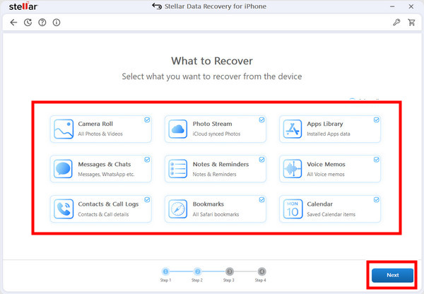 Seleccionar archivos para recuperar