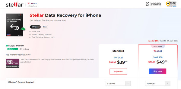 Precios de Stellar Data Recovery