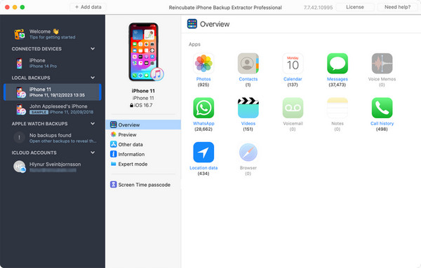 Aplikasi Ekstraktor Data iPhone