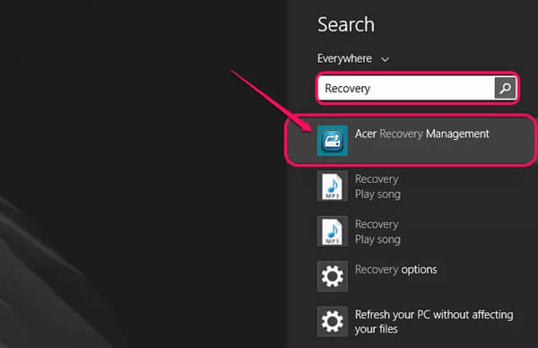 Acer recovery management