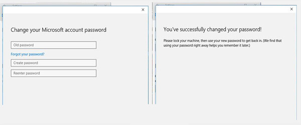 Change Microsot Account Password