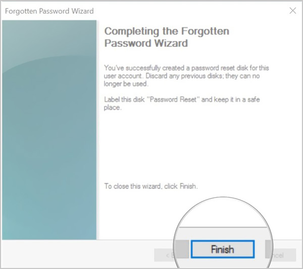 Make windows 10 password reset usb