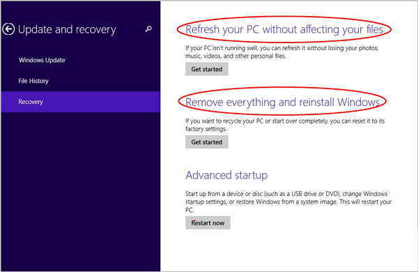 Remove everything and reinstall windows