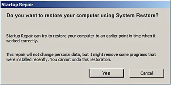 Restore computer using system restore
