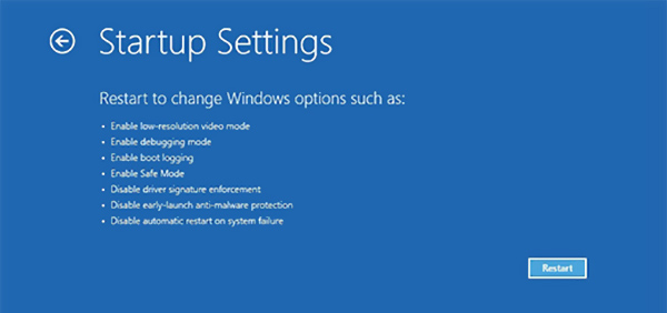 Pengaturan startup Windows 10