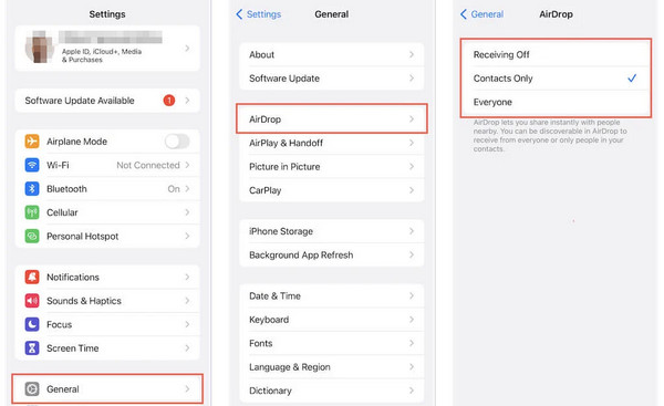 Airdrop Apenas Contatos Todos