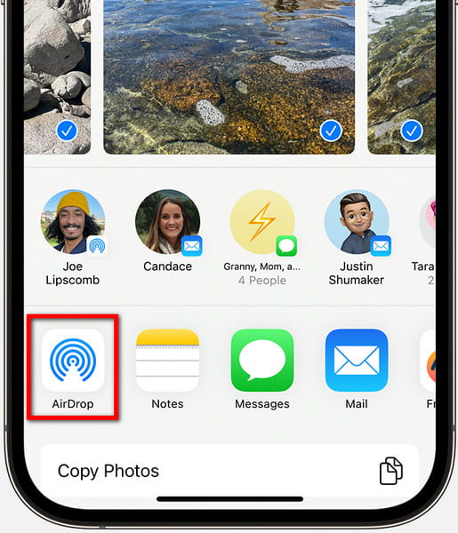 AirDrop desde iPhone a Mac