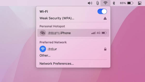 Desactivar la zona Wi-Fi personal